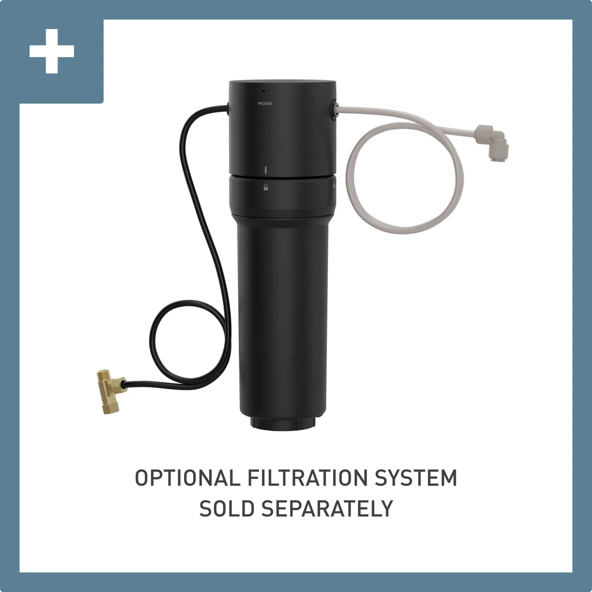 Moen S5540 Sip Collection grifo industrial de agua fría para cocina con sistema de filtración opcional, cromado
