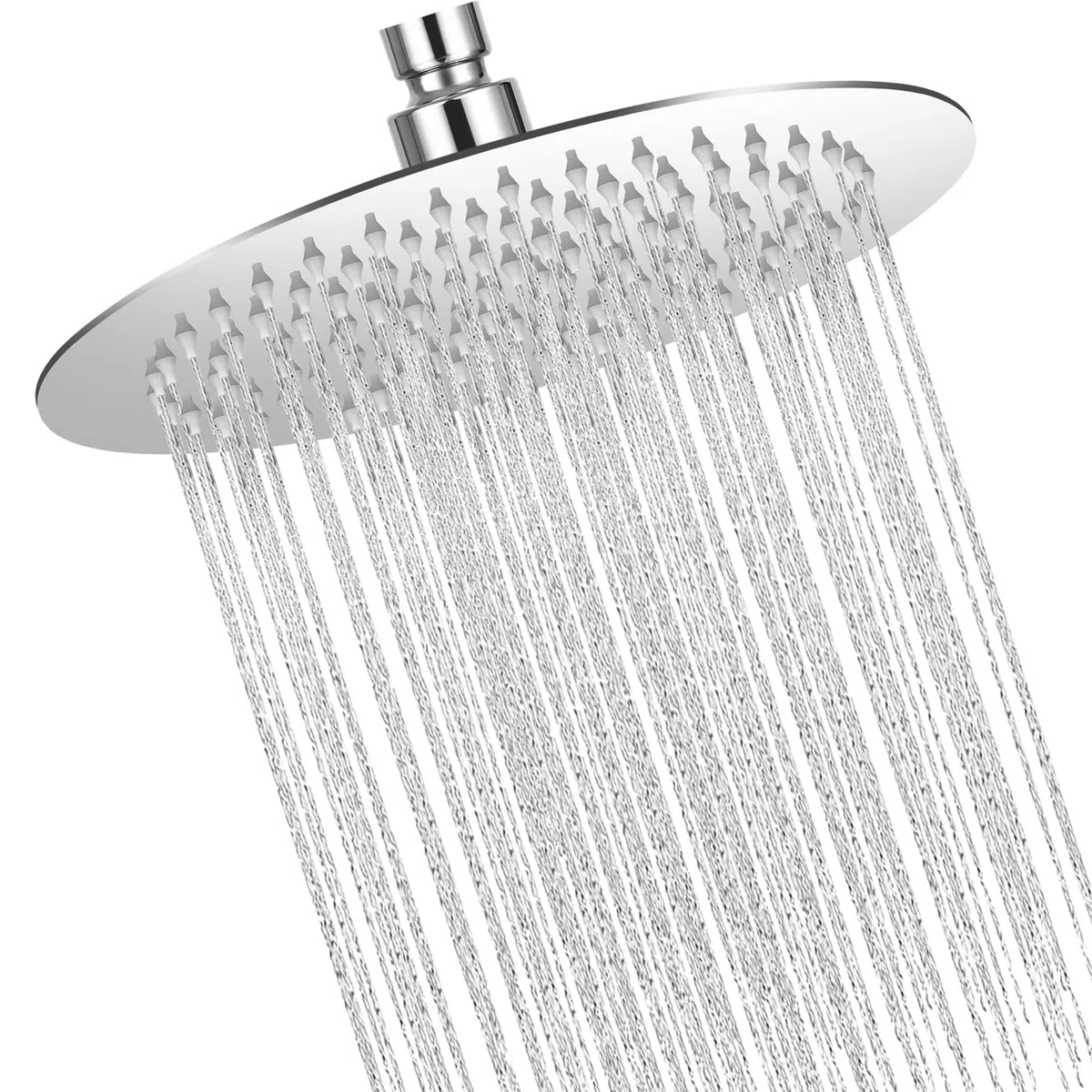 8 Pulgadas Rociador para Ducha Redondo Alcachofa de Ducha de Acero Inoxidable Cabezal de Ducha Lluvia, Rociador Ducha de Acero Inoxidable Con Filtro 360° Cabezal Ducha áNgulo Ajustable(20cm)