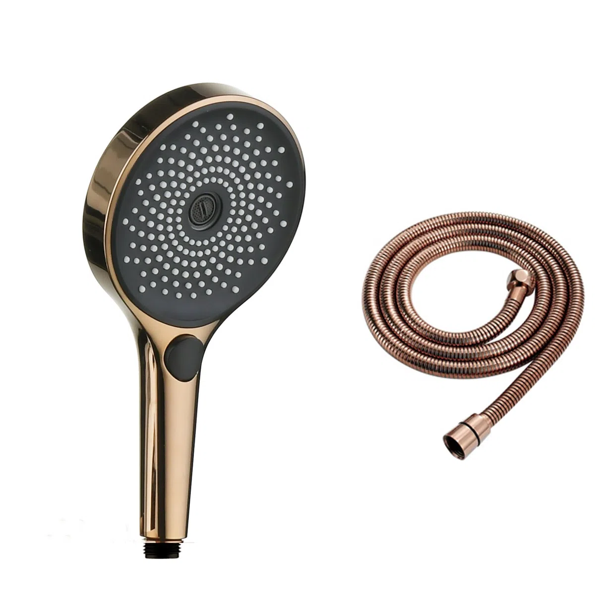 Alcachofa de Ducha, Cabezal de Ducha con Conector Mural Orientable y Flexo de Acero Inoxidable 1.5m, Duchas de Baño Alta Presión, Ahorro de Agua, Kit de Ducha para Baño y Bañera