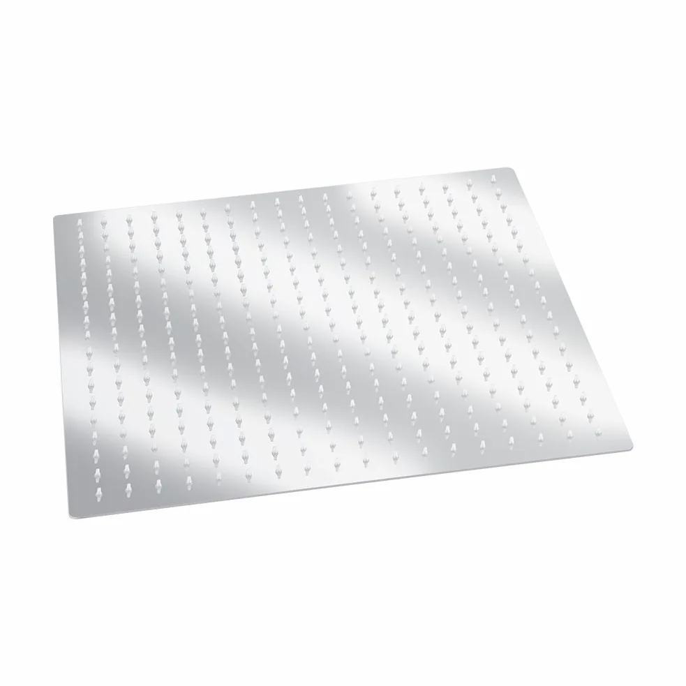 Alcachofa de ducha cuadrada, 50 x 50 cm, alcachofa de ducha de lluvia, duchas fijas cuadradas, cabeza de ducha cuadrada de alta presión de acero inoxidable con rosca G1/2 para baño